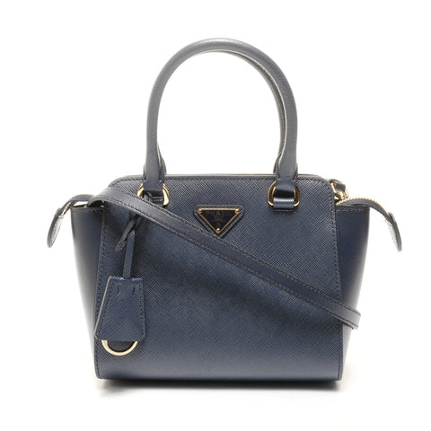 PRADA Saffiano 迷你 Nano 2way 手提包 海军蓝 WS24866