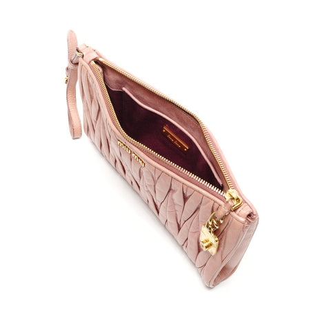 Miu Miu Materasse 皮革手拿包 粉色 WS24870