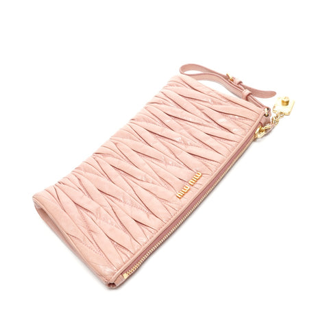 Miu Miu Materasse 皮革手拿包 粉色 WS24870