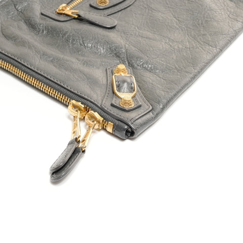 BALENCIAGA Giant Envelope 小羊皮手拿包 灰色 WS24871