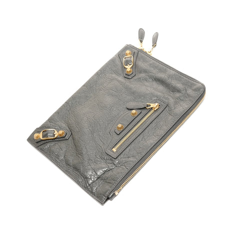 BALENCIAGA Giant Envelope 小羊皮手拿包 灰色 WS24871