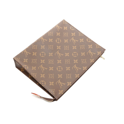 路易威登 Monogram Poche Toitte NM 手拿包 棕色 WS24877