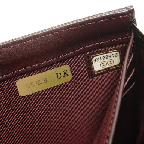 CHANEL No. 21 2015-2016 鱼子酱马特拉塞钱包 黑色 WS24879