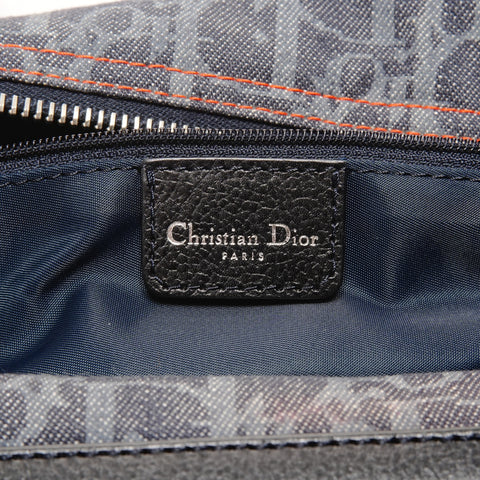 Christian Dior Denim Canvas Trotter One Belt Umhängetasche Marine WS24882