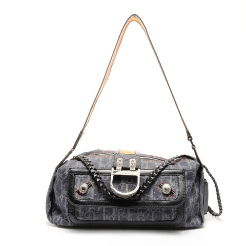 Christian Dior 牛仔布帆布 Trotter 腰带单肩包海军蓝 WS24882