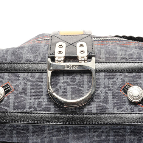 Christian Dior 牛仔布帆布 Trotter 腰带单肩包海军蓝 WS24882