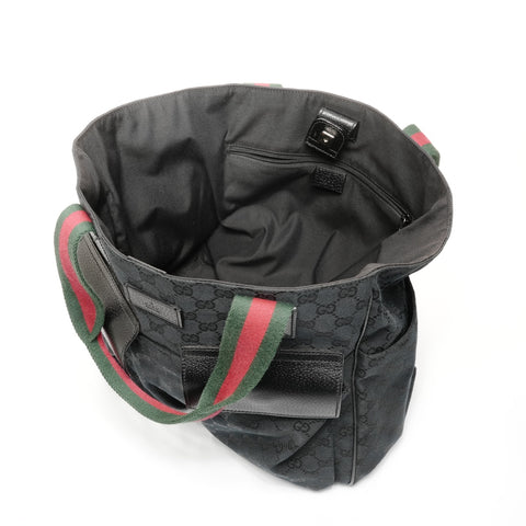 GUCCI GG 帆布雪利酒托特包 黑色 WS24885