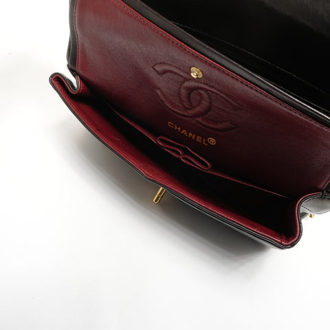 CHANEL No. 2 1991-1994 小羊皮 Matelasse 23 双翻盖单肩包 黑色 WS24892