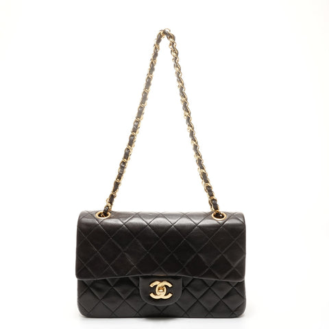 CHANEL No. 2 1991-1994 小羊皮 Matelasse 23 双翻盖单肩包 黑色 WS24892