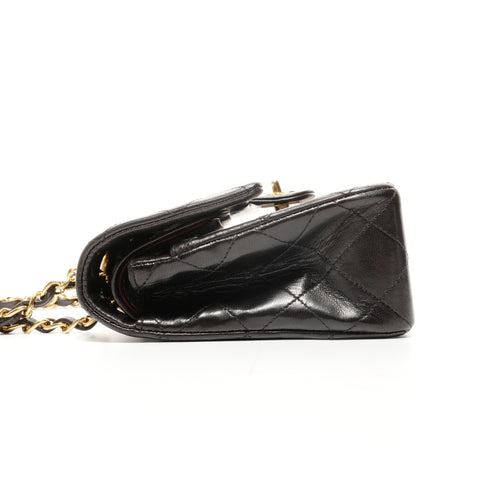 CHANEL No. 2 1991-1994 小羊皮 Matelasse 23 双翻盖单肩包 黑色 WS24892