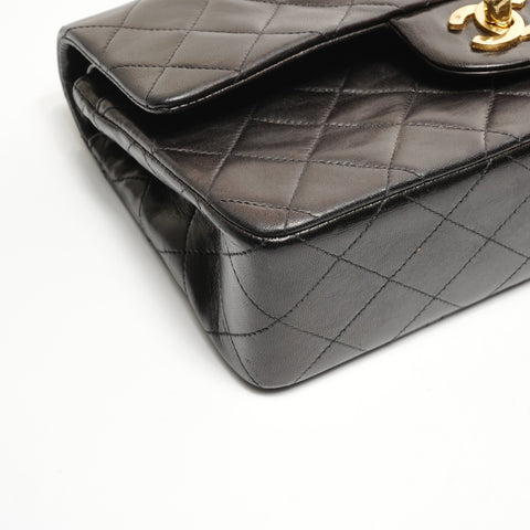 CHANEL No. 2 1991-1994 小羊皮 Matelasse 23 双翻盖单肩包 黑色 WS24892