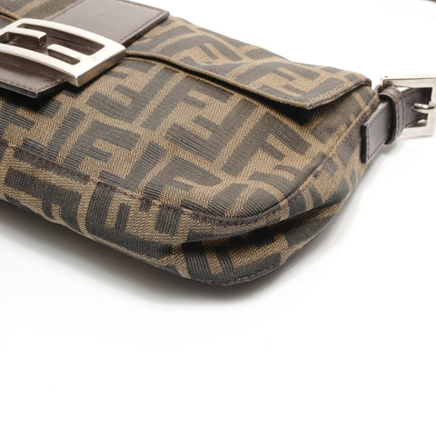 FENDI Zucca 帆布 Mamma Baguette 单肩包 棕色 WS24894