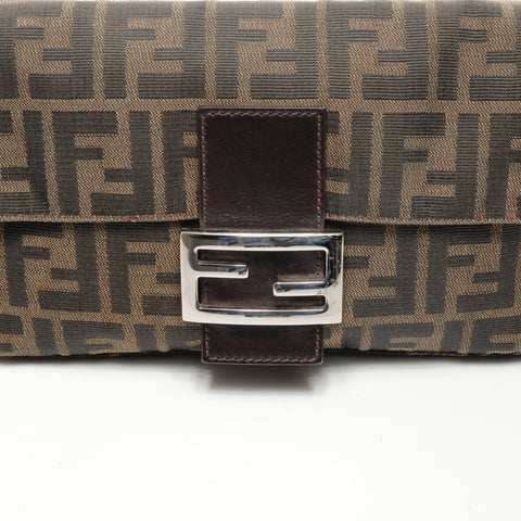 FENDI Zucca 帆布 Mamma Baguette 单肩包 棕色 WS24894