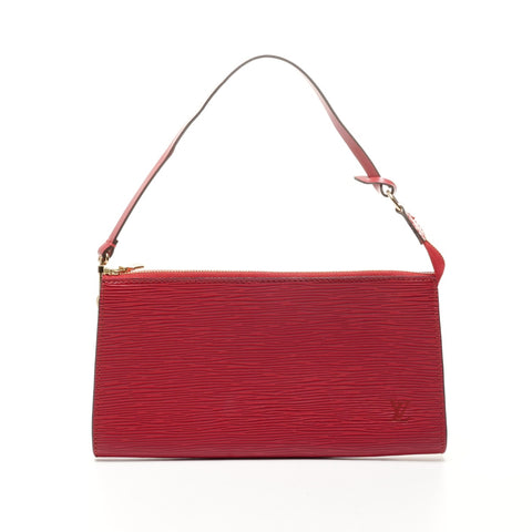 LOUIS VUITTON 1999 Epi Pochette Accessoires Handtasche Rot WS24895