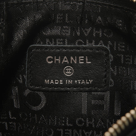 CHANEL 标志图案小羊皮单腰带手提包黑色 WS24896