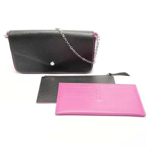 路易威登 2017 Felicie Epi Pochette 单肩包 黑色 WS24897