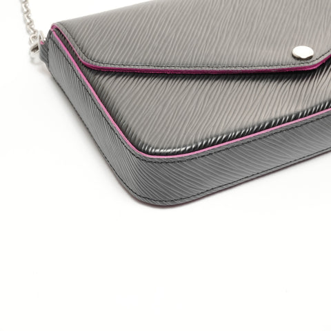 路易威登 2017 Felicie Epi Pochette 单肩包 黑色 WS24897