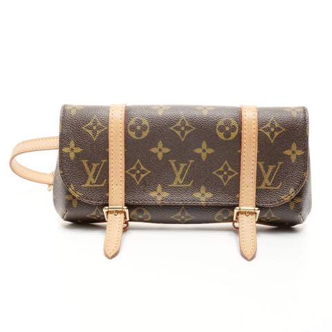 LOUIS VUITTON 2005 Monogram Pochette Marel Umhängetasche Braun WS24898