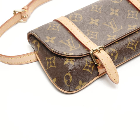 LOUIS VUITTON 2005 Monogram Pochette Marel Umhängetasche Braun WS24898