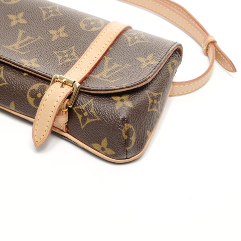 LOUIS VUITTON 2005 Monogram Pochette Marel Umhängetasche Braun WS24898