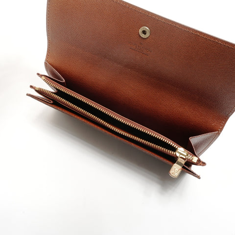 路易威登 Monogram 手拿包 Porto Monet 信用卡钱包 棕色 WS24899