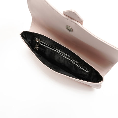 CHROME HEARTS 皮革公墓布补丁尖刺钱包粉色 WS24900