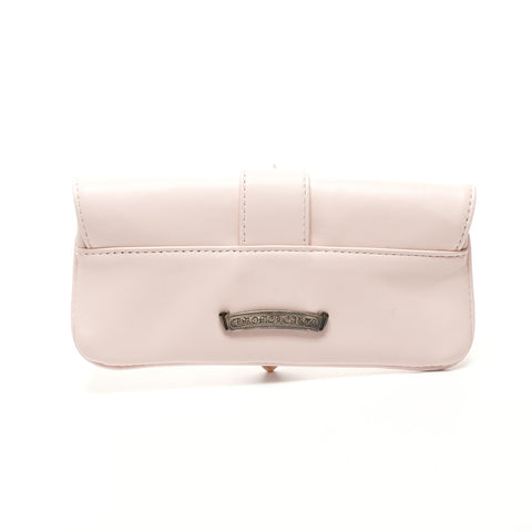 CHROME HEARTS 皮革公墓布补丁尖刺钱包粉色 WS24900