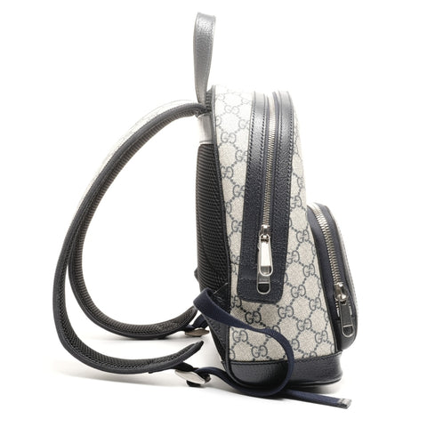 gg supreme mini backpack GUCCI Ophidia PVC GG Supreme Small Backpack Daypack Navy WS24902 – NUIR VINTAGE