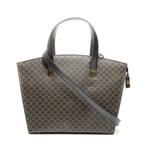 CELINE Macadam PVC 2way Handbag black WS24903