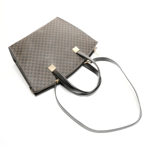 CELINE Macadam PVC 2way Handbag black WS24903