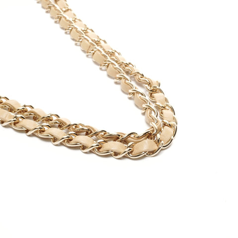 CHANEL No. 11 2006-2008 小羊皮马特拉斯 9.8 英寸双翻盖单肩包米色 WS24907