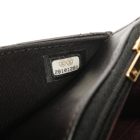 CHANEL 2019小羊皮绗缝链条钱包28号单肩包黑色 WS24908