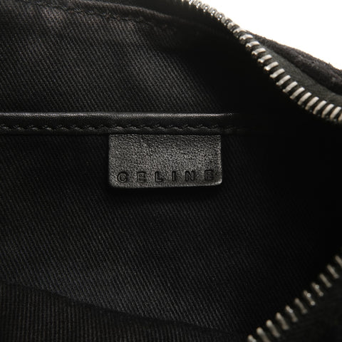 CELINE 绒面革 Macadam Hobo 腰带配饰袋 单肩包 黑色 WS24909