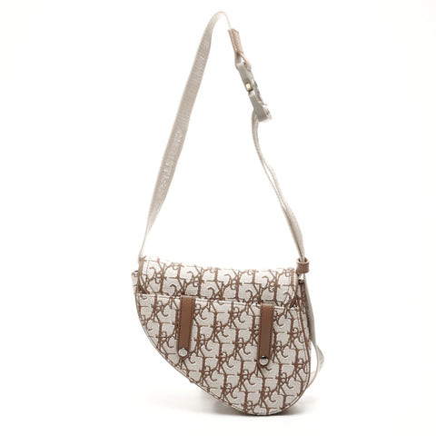 Christian Dior x Travis Scott Oblique 帆布单肩包 米色 WS24910