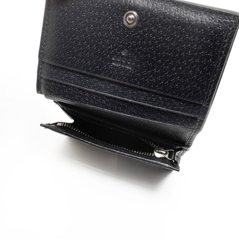 GUCCI GG Supreme Sherry 紧凑型钱包 双折钱包 海军蓝 WS24912