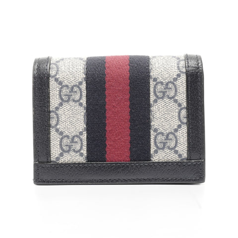 GUCCI GG Supreme Sherry 紧凑型钱包 双折钱包 海军蓝 WS24912