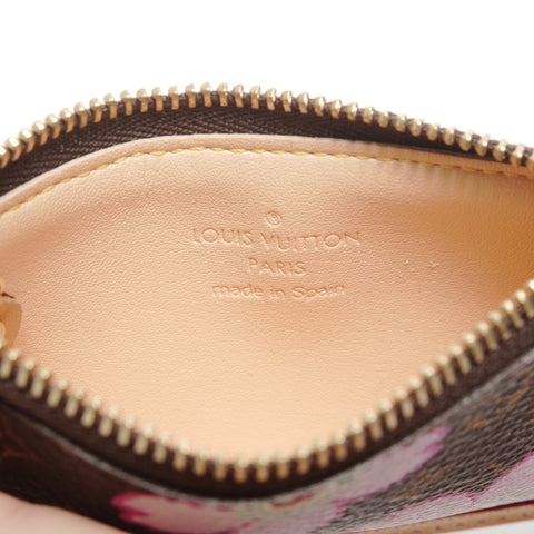LOUIS VUITTON 2003 Pochette Cle Monogram Cherry Blossom Coin case multicolor WS24916