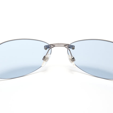 CHANEL Rimless Blue Lenses sunglasses purple WS24922