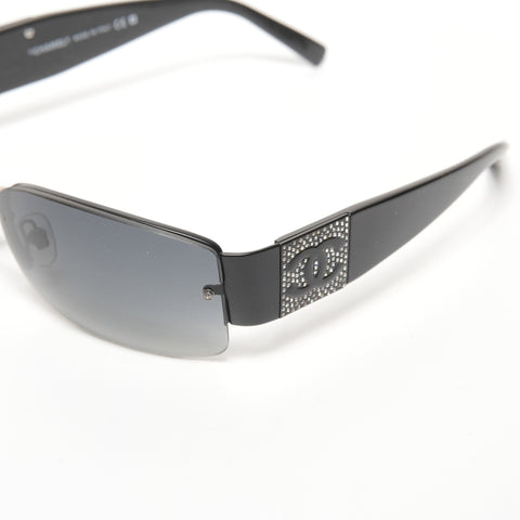 CHANEL Rimless gradient lenses sunglasses black WS24923