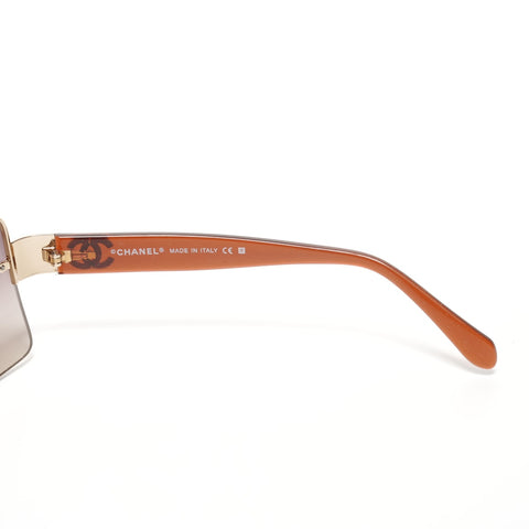 CHANEL Rimless sunglasses Brown WS24924