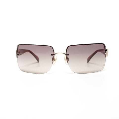 CHANEL Rimless sunglasses Brown WS24924