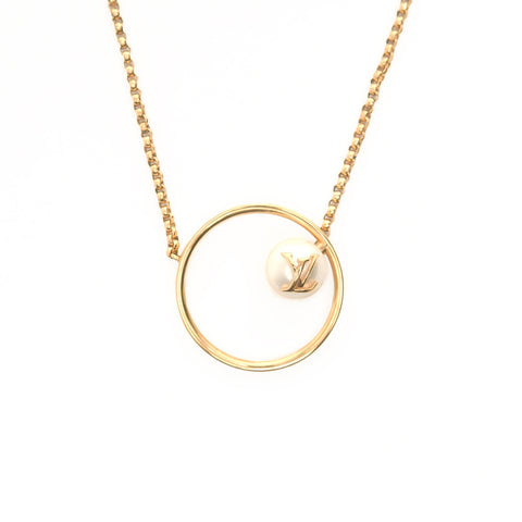 LOUIS VUITTON 2023 LV Eclipse Pearl M01239 Necklace gold WS24926
