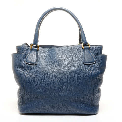 PRADA Leather 2way Shoulder Bag blue WS24927