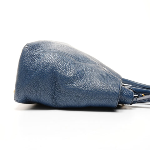 PRADA Leather 2way Shoulder Bag blue WS24927