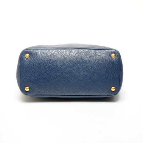 PRADA Leather 2way Shoulder Bag blue WS24927