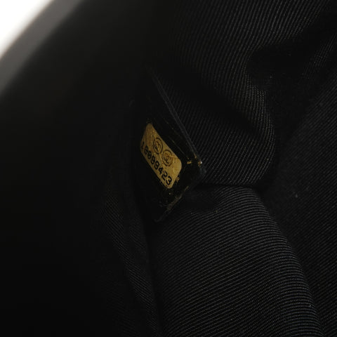 CHANEL 19th series 2014 Boy Stripe Shoulder Bag black WS24929