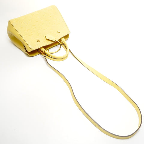 LOUIS VUITTON 2014 Monogram Empreinte Montaigne BB Handbag yellow WS24931