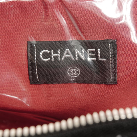 CHANEL No. 5 1997-1999 Nylon Travel Line Handbag black WS24933