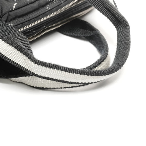 CHANEL No. 5 1997-1999 Nylon Travel Line Handbag black WS24933