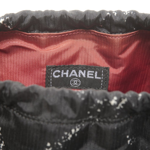 CHANEL No. 5 1997-1999 Nylon Travel Line Handbag black WS24933